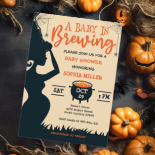 Ein Baby braut Halloween-Hexendusche Einladung