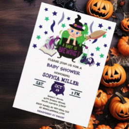 Ein Baby braut Halloween-Hexendusche Einladung