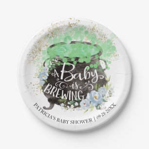 Ein Baby braut Halloween Junge Baby Shower Pappteller