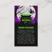 Ein Baby braut Halloween-Kinderduschbuch Begleitkarte (Vorderseite)