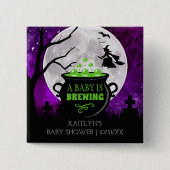 Ein Baby braut Halloween-Kinderdusche Button (Vorderseite)