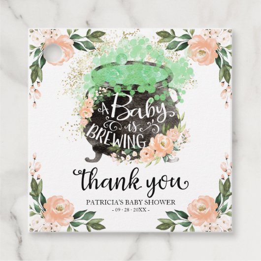 Ein Baby braut Halloween-Kinderdusche Danke Geschenkanhänger (Vorderseite)