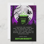 Ein Baby braut Halloween-Kinderdusche Dankeskarte (Vorderseite)