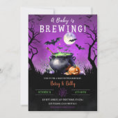 Ein Baby braut Halloween-Kinderdusche Einladung (Vorderseite)