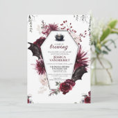 Ein Baby braut Halloween-Kinderdusche Einladung (Stehend Vorderseite)