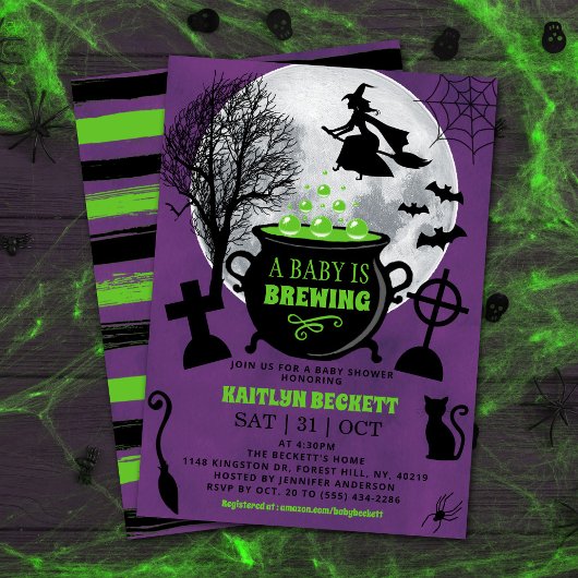 Ein Baby braut Halloween-Kinderdusche Einladung