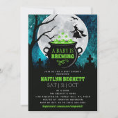 Ein Baby braut Halloween-Kinderdusche Einladung (Vorderseite)