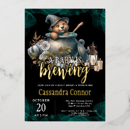 Ein Baby braut Halloween-Kinderdusche Folieneinladung