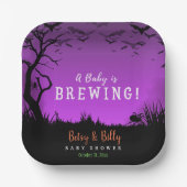 Ein Baby braut Halloween-Kinderdusche Pappteller (Vorderseite)