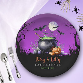 Ein Baby braut Halloween-Kinderdusche Pappteller