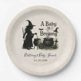 Ein Baby braut Halloween-Kinderdusche Pappteller