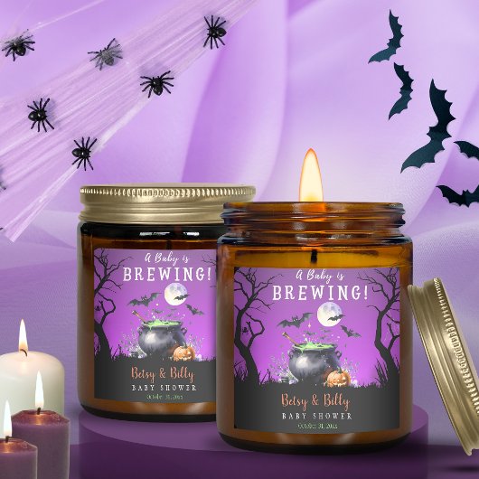 Ein Baby braut Halloween-Kinderdusche Quadratischer Aufkleber