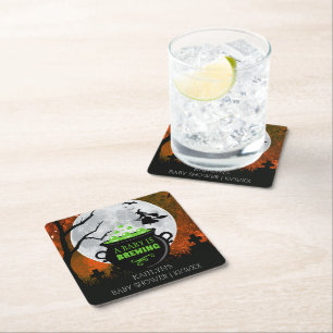 Ein Baby braut Halloween-Kinderdusche Rechteckiger Pappuntersetzer