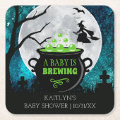 Ein Baby braut Halloween-Kinderdusche Rechteckiger Pappuntersetzer (Vorderseite)