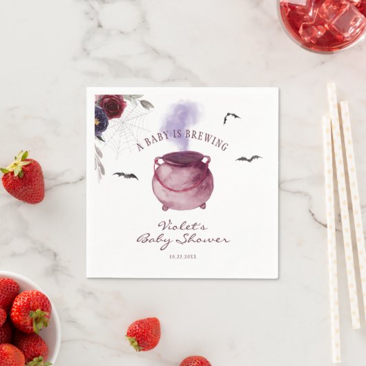 Ein Baby braut Halloween-Kinderdusche Serviette (Beispiel)