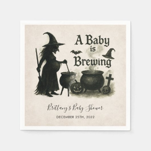 Ein Baby braut Halloween-Kinderdusche Serviette (Vorderseite)