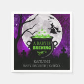 Ein Baby braut Halloween-Kinderdusche Serviette (Vorderseite)