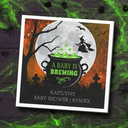 Ein Baby braut Halloween-Kinderdusche Serviette