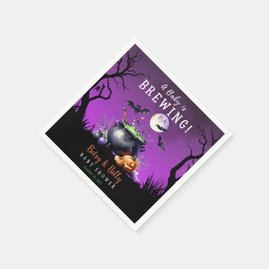 Ein Baby braut Halloween-Kinderdusche Serviette (Ecke)