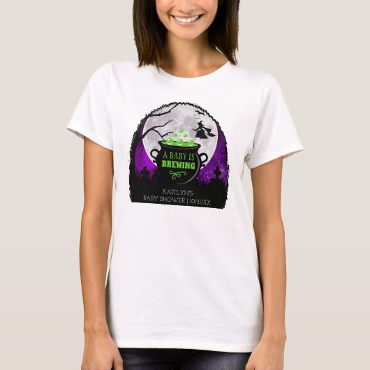 Ein Baby braut Halloween-Kinderdusche T-Shirt (Vorderseite)