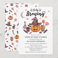 Ein Baby braut Halloween-Laufwerk mit Dusche