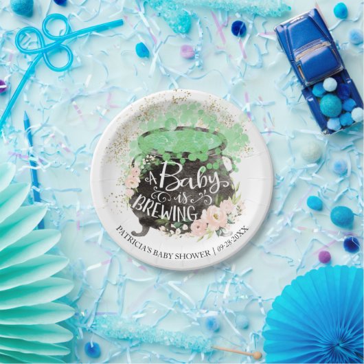 Ein Baby braut Halloween-Mädchendusche Pappteller (Party)