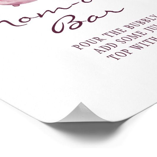 Ein Baby braut Halloween-Momosa-Bar Poster (Ecke)