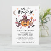 Ein Baby braut Halloween Virtual Dusche Einladung (Stehend Vorderseite)