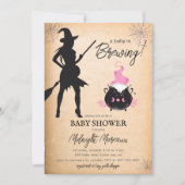 Ein Baby braut Hexendusche Einladung (Vorderseite)