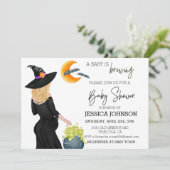 Ein Baby braut Hexenfarbenblondine Einladung (Stehend Vorderseite)