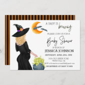 Ein Baby braut Hexenfarbenblondine Einladung (Vorne/Hinten)