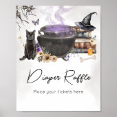 Ein Baby braut Hexenwindel-Raffle-Schild Poster (Vorne)