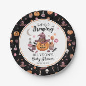 Ein Baby braut Jack-O-Lantern Halloween-Dusche Pappteller (Vorderseite)