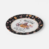 Ein Baby braut Jack-O-Lantern Halloween-Dusche Pappteller (Schrägansicht)