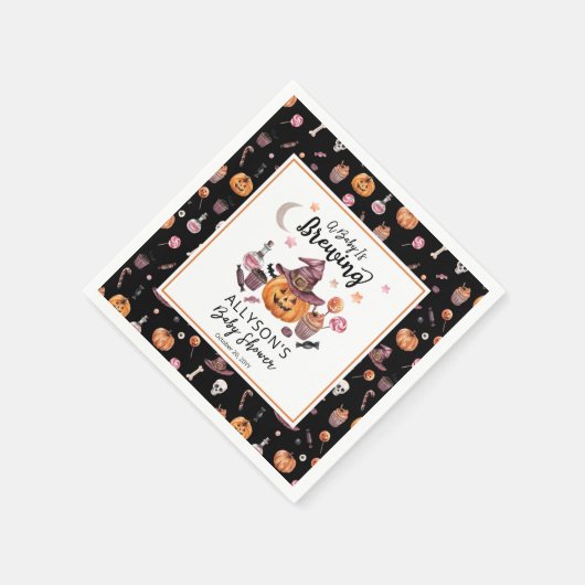 Ein Baby braut Jack-O-Lantern Halloween-Dusche Serviette (Ecke)