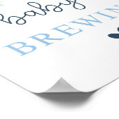 Ein Baby braut Jungenschild Poster (Ecke)