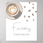 Ein Baby braut Kaffee Baby Duschfavors Poster (Vorne)