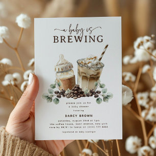 Ein Baby braut Kaffee Baby Shower Einladung