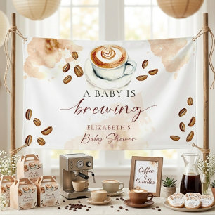 Ein Baby braut Kaffee Baby Shower Latte Willkommen Banner