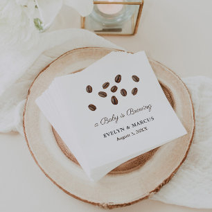 Ein Baby braut Kaffee - Baby Shower oder Hochzeit Serviette