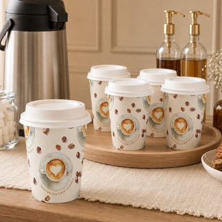 Ein Baby Braut Kaffee Baby Shower Papierschaalen Pappbecher