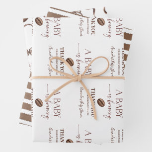 Ein Baby Braut Kaffee Baby Shower Party Geschenkpapier Set