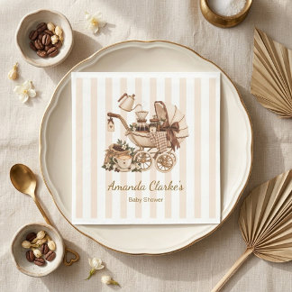 Ein Baby braut Kaffee Baby Shower Serviette