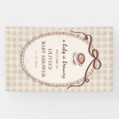 Ein Baby braut Kaffee Baby Shower Willkommen Banner (Horizontal)