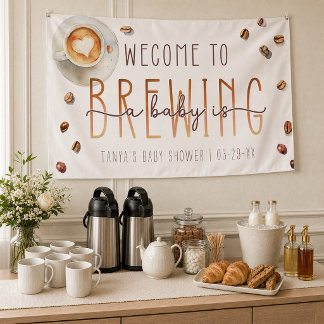 Ein Baby braut Kaffee Baby Shower Willkommensbanne Banner