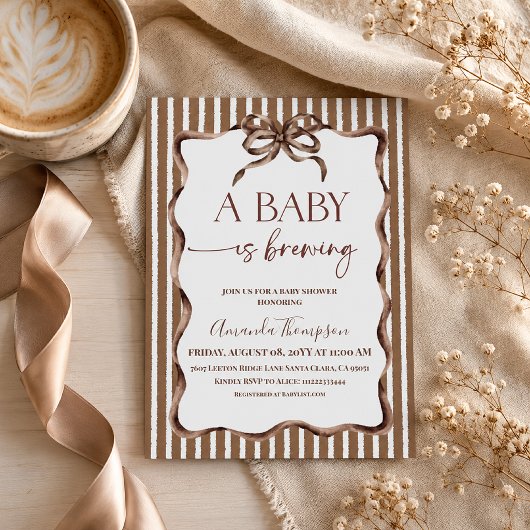 Ein Baby Braut Kaffee Dusche Einladung