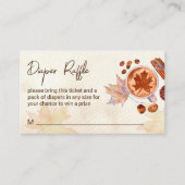 Ein Baby braut Kaffee fallen Windeln Tombola Begleitkarte (Vorderseite)