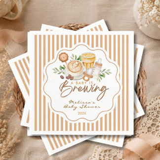 Ein Baby Braut Kaffee Latte Baby Shower Serviette