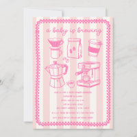 Ein Baby braut Kaffee Mädchen Rosa Babyparty