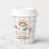 Ein Baby braut Kaffee Motto Baby Shower Pappbecher (Vorderseite)